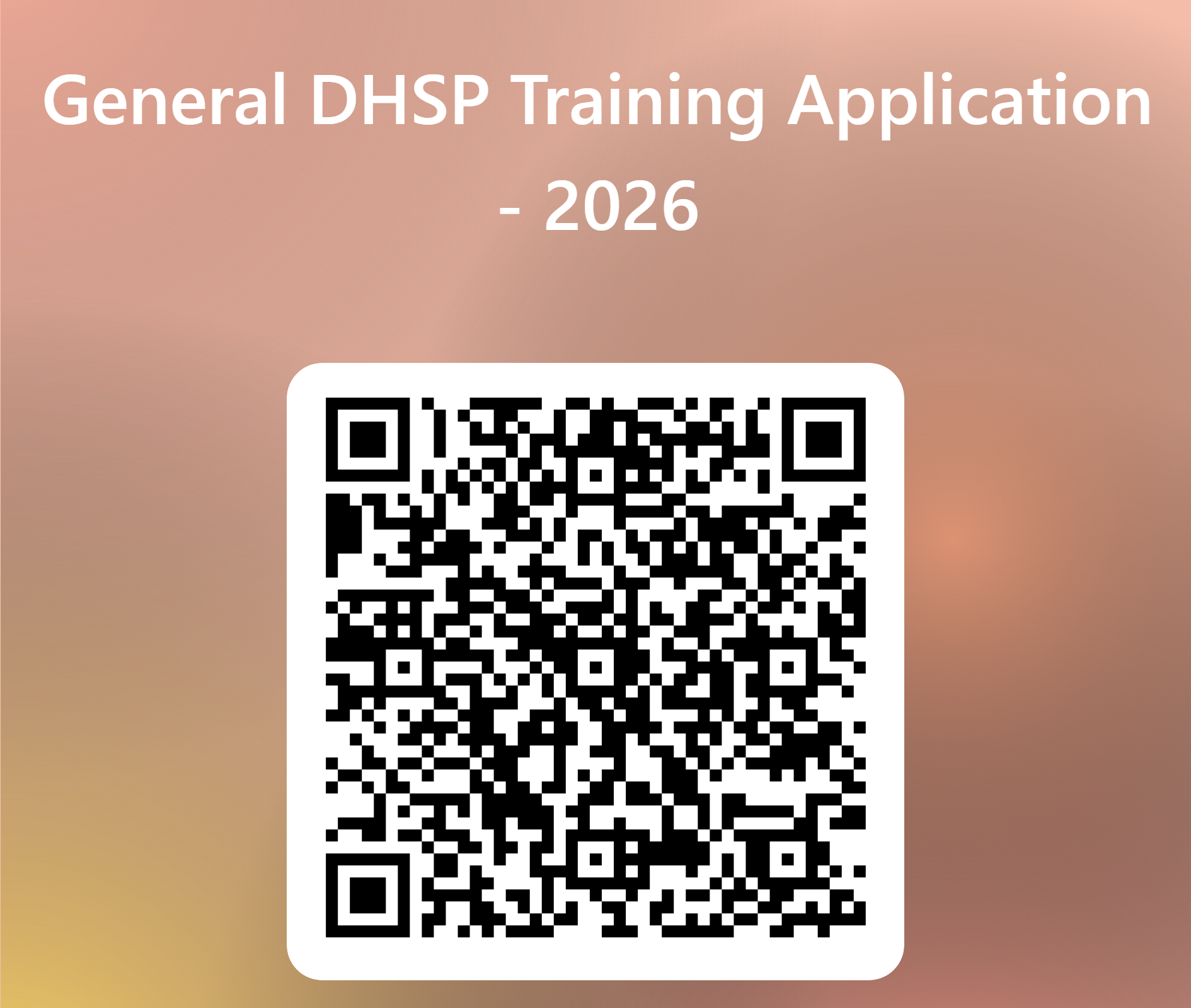 QR Code for General Training Registration