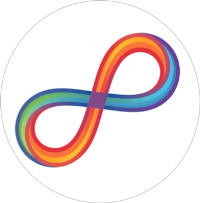 Rainbow infinity symbol