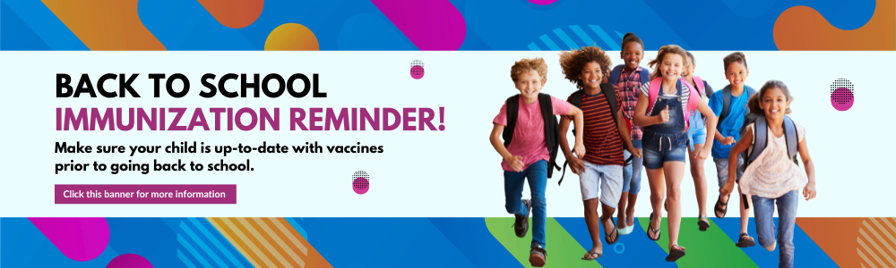 Back to school immunization reminder