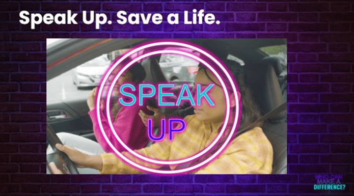 Middle school students learning about distracted and reckless driving through interactive safety lessons