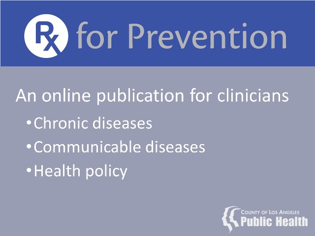 Rx for Prevention button