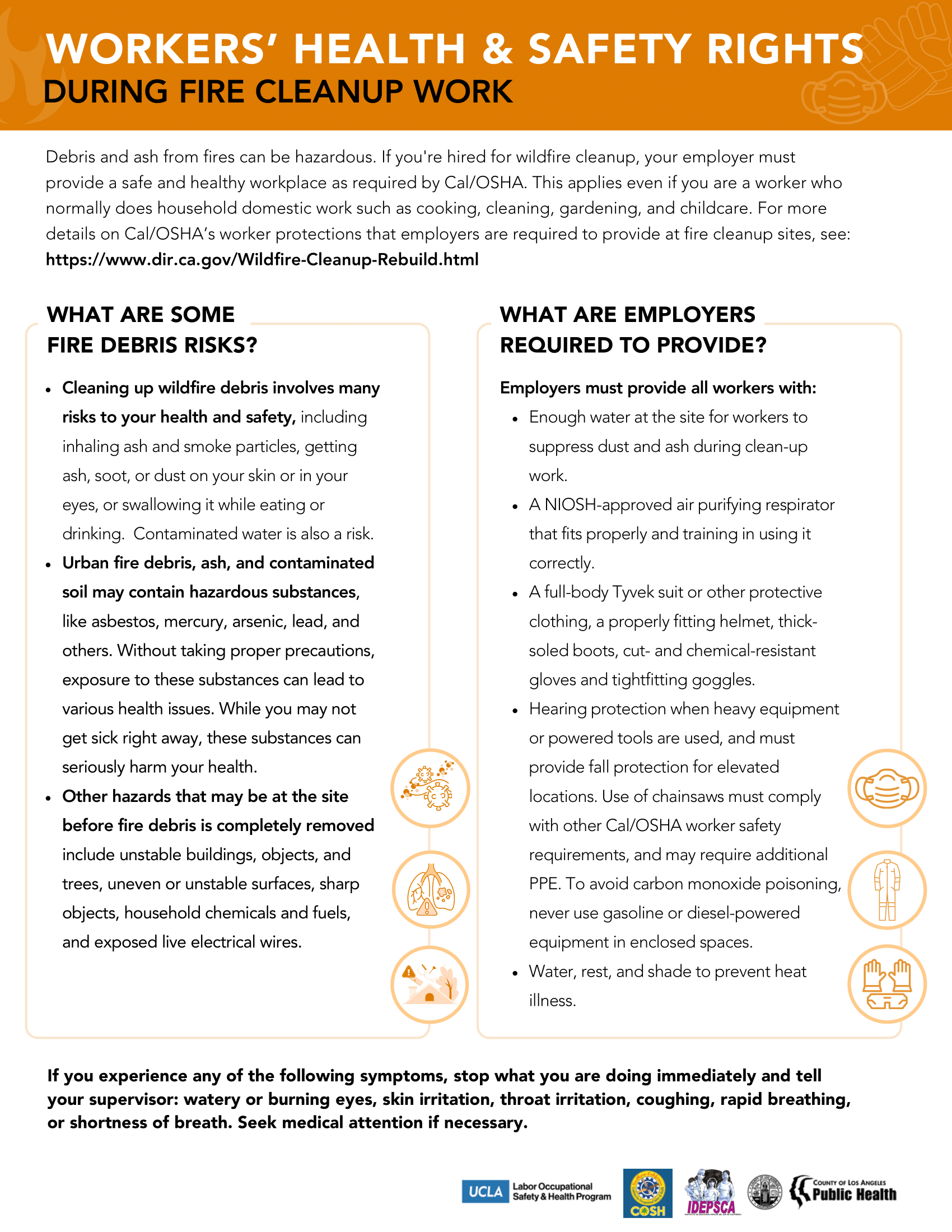 Workers and Safety Rights During Fire Tip Sheet
